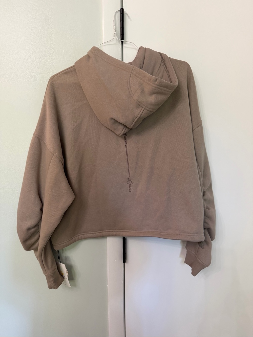 Harry Potter Cropped Hoodie - Women's Taupe Relaxed Pullover - Picture 7 of 14